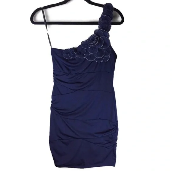b darlin one shoulder dress B Darlin Juniors' Sequin One-Shoulder Side-Slit Gown